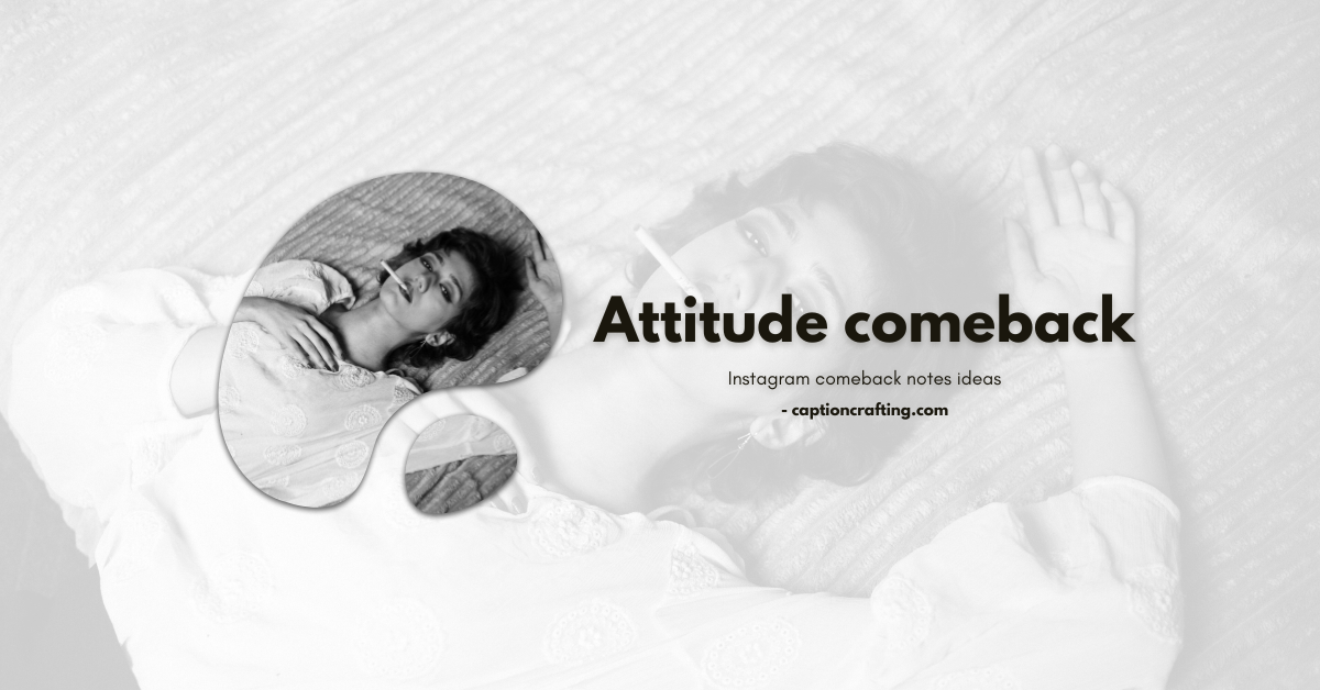 Confident person with bold attitude comeback caption