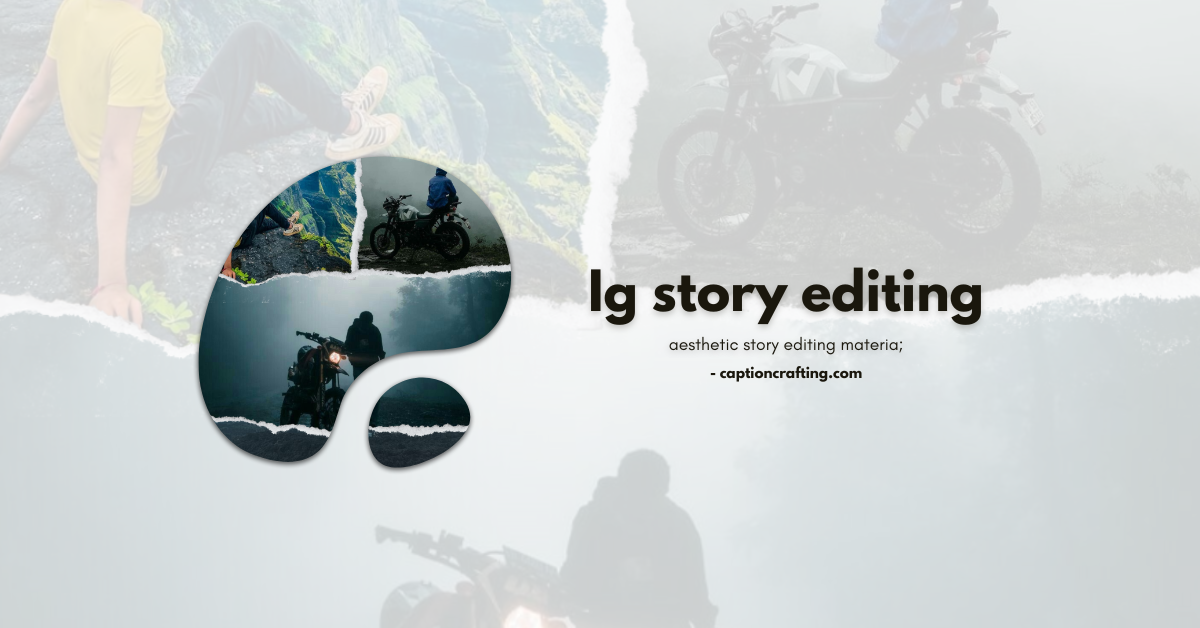 Flat lay of Instagram story editing materials like overlays, fonts, and mobile screen