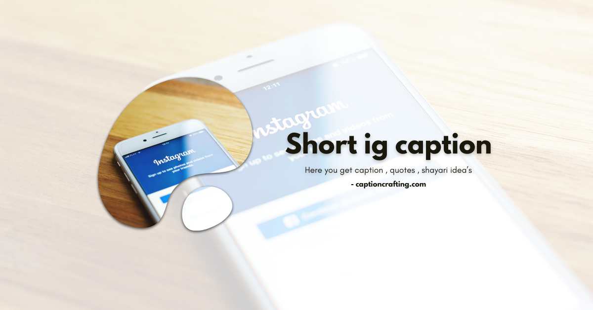 Aesthetic image showing short Instagram captions with emojis